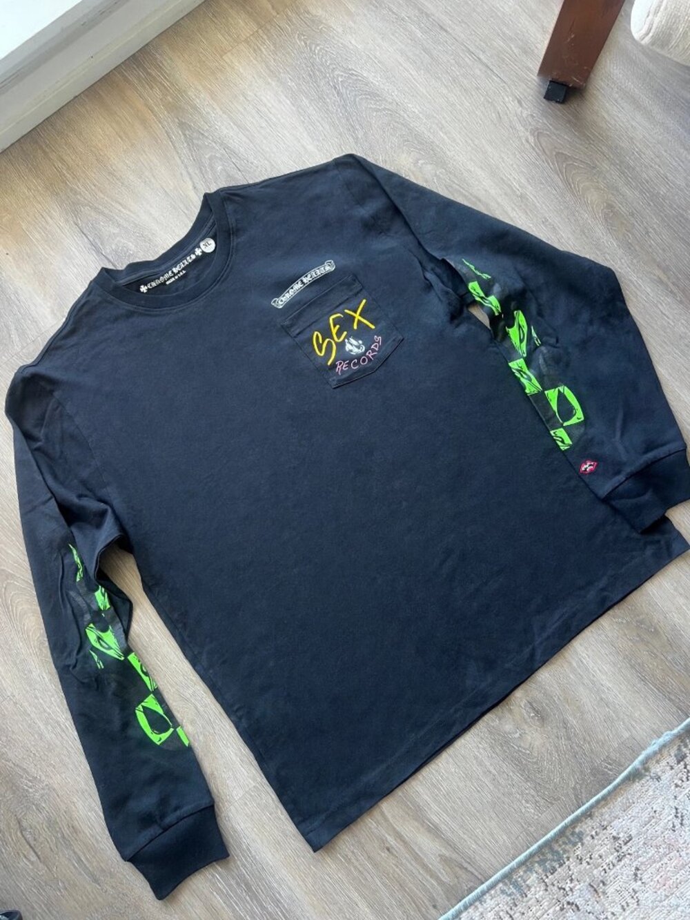 Chrome Hearts Sex Records Long Sleeve Shirt Black